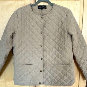 Soft Suede-Like Exterior Quilted Jacket